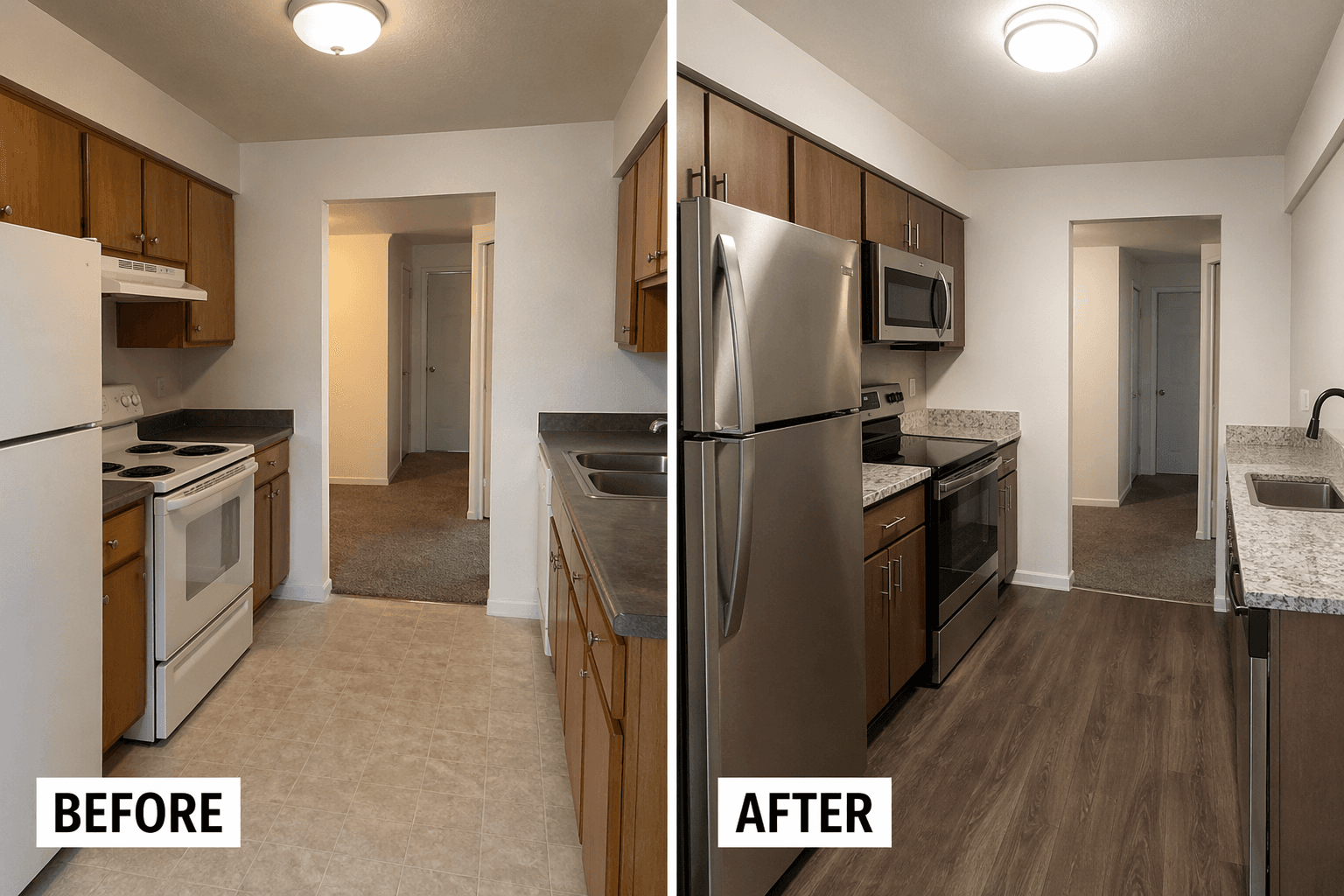 Kitchen Upgrade - Before and After